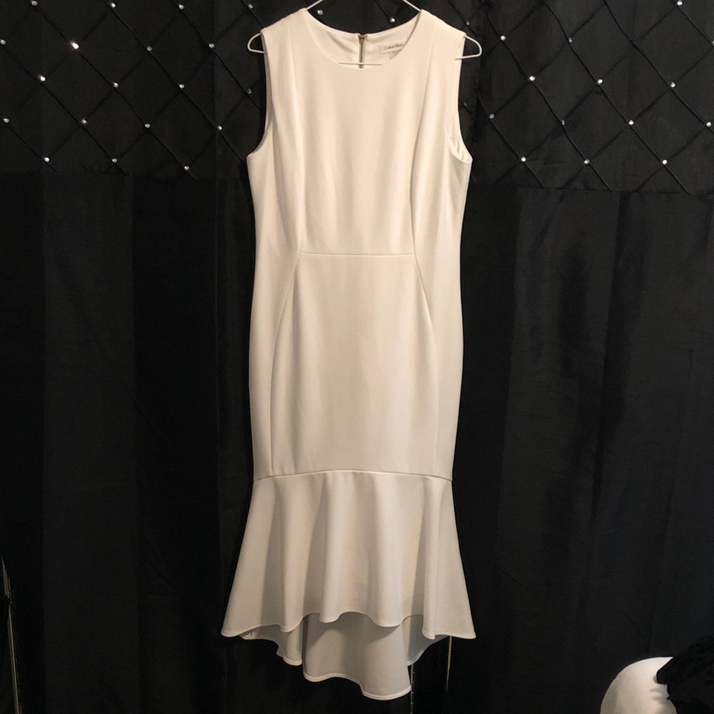 Calvin Klein White High Low Dress